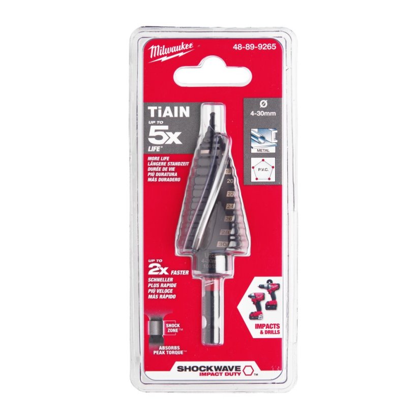 Milwaukee Stupňovité vrtáky SHOCKWAVE™ IMPACT DUTY 48899265