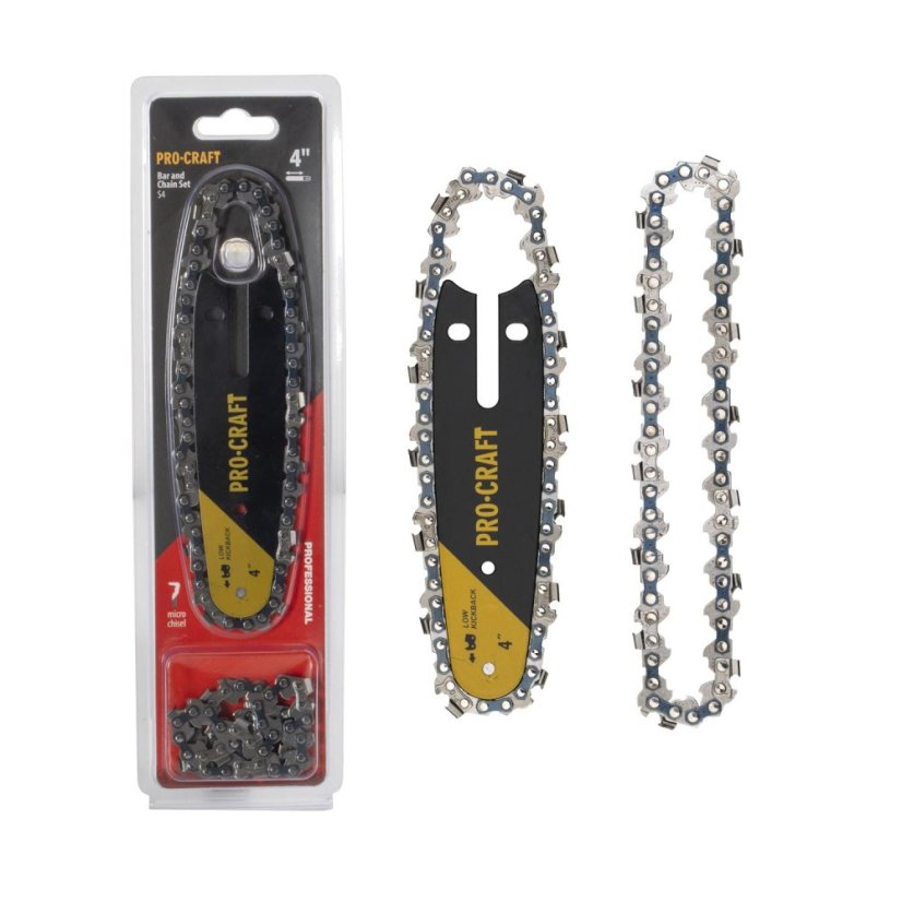 Procraft S4 sada pilových řetězů a lišty (2 řetězy a 1 lišta)100 mm 1,1 3/4 28 čl. PKA16, PKA24