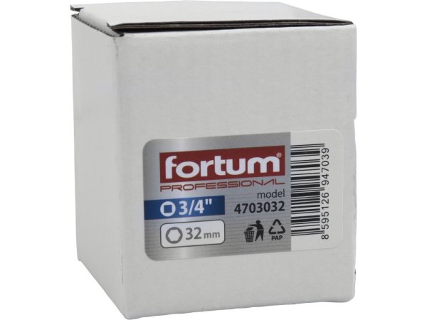 FORTUM 4703032 hlavice nástrčná rázová 3/4", 32mm, L 54mm