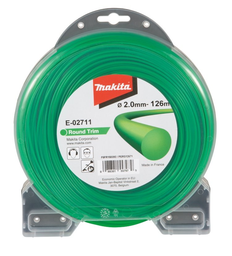 Makita E-02711 struna nylonová 2,0mm, 126m, zelená, kulatá = old369224791