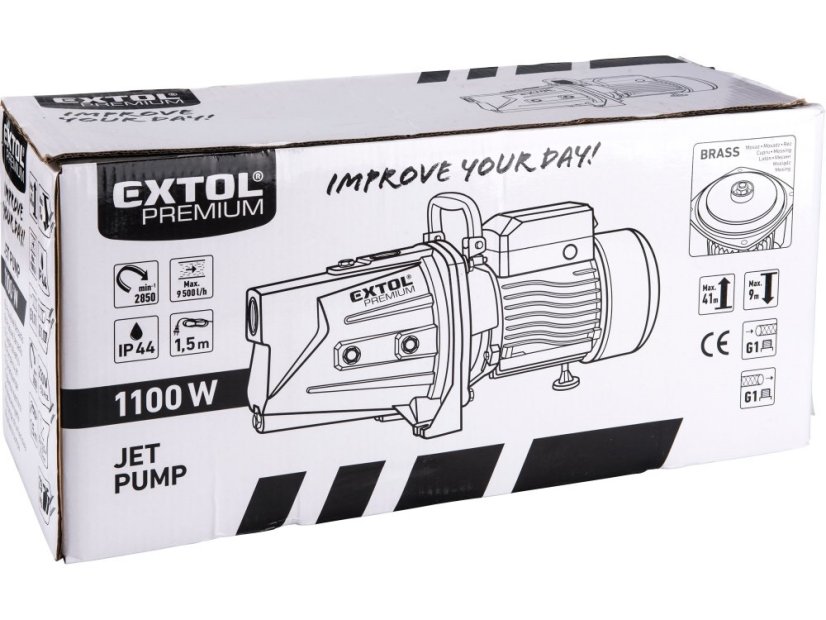 EXTOL PREMIUM 8895081 čerpadlo proudové, 1100W, 9500l/hod