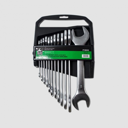 GK TOOLS P16043  sada plochých klíčů 6-32 mm 12 dílů mat.chrom