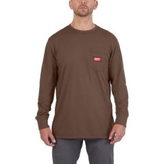 Milwaukee pracovní tričko L s dlouhým rukávem hnědé WT LS BR 4932493060