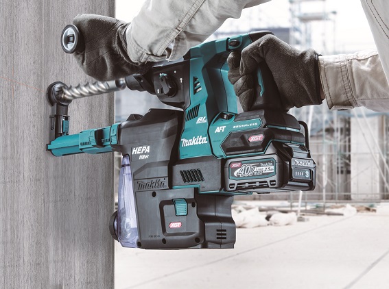 Makita HR002GM202 aku kladivo s výměnným sklíčidlem a AWS Li-ion XGT 40V/4,0Ah