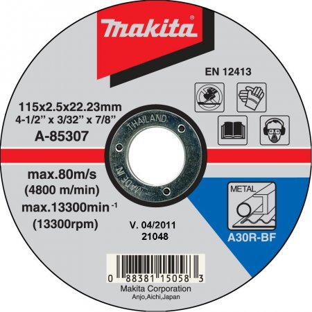 Makita A-85307 kotouč řezný 115x2,5x22 ocel