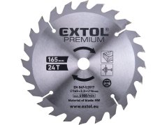 EXTOL PREMIUM 8891822A kotouč pilový s SK plátky, 165x1,4x16mm, 24T