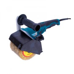 XTline XT105350K satinační válcová bruska 1300W + ocelový kartáč válec 120x100x0,3mm