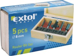 EXTOL CRAFT 44025 frézy tvarové do dřeva, s SK plátky, sada 5ks