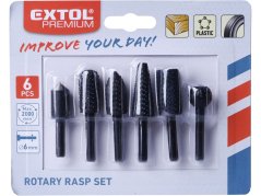 EXTOL PREMIUM 8803701 rašple rotační do dřeva, sada 6ks