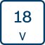 18 voltů. 18 voltů.