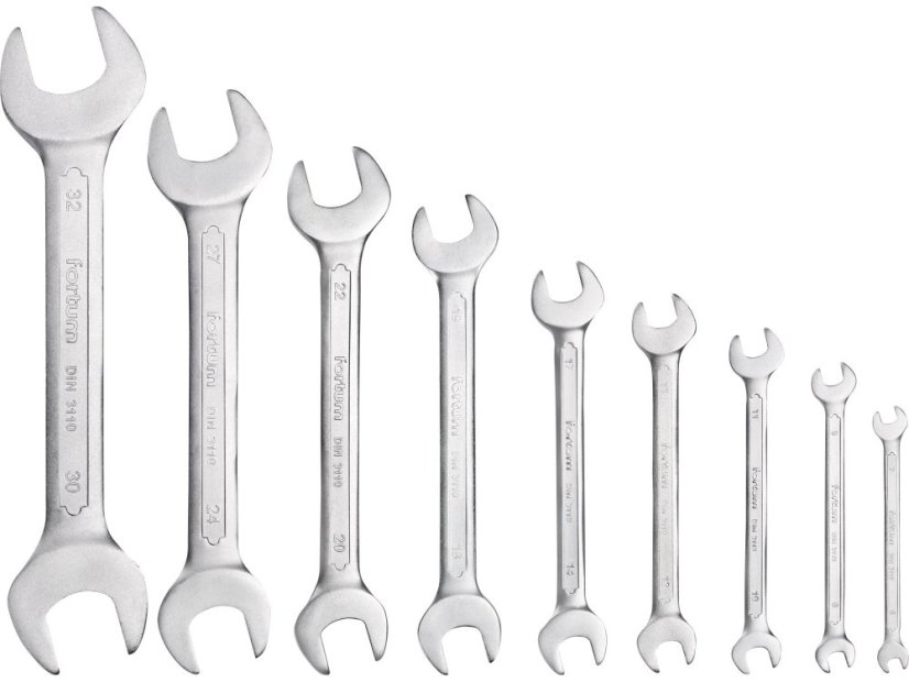 FORTUM 4730101 klíče ploché, sada 9ks, 6-32mm