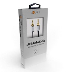 Solight SSA1102 JACK audio kabel, JACK 3,5mm konektor - JACK 3,5mm konektor, stereo, blistr, 2m