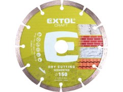 EXTOL CRAFT 108813 kotouč diamantový řezný segmentový - suché řezání, O 150x22,2x2,3mm