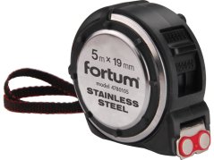 FORTUM 4780105 metr svinovací NEREZ, 5m, š. pásky 19mm