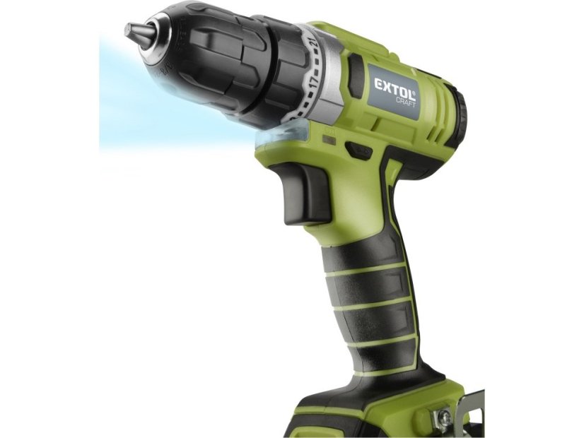 EXTOL CRAFT 422800 vrtací šroubovák aku 12V Li-ion s nářadím, sada 46ks