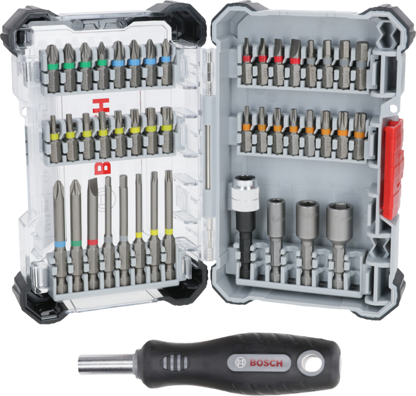 Bosch 2607017732 Sada šroubovacích bitů Extra Hard, 44 + 1 ks