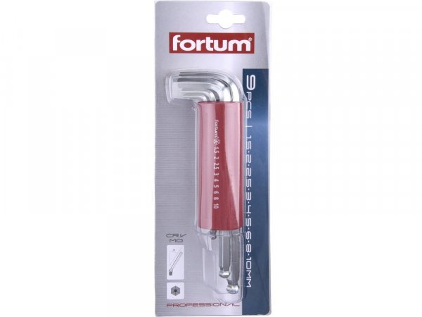 FORTUM 4710100 L-klíče IMBUS, sada 9ks, 1,5-10mm