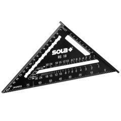 SOLA 56160101 RS 18 tesařský úhelník 18cm černý s povrchovou úpravou