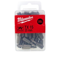 Milwaukee standardní bity TX 15x25 mm 25 ks 4932399595
