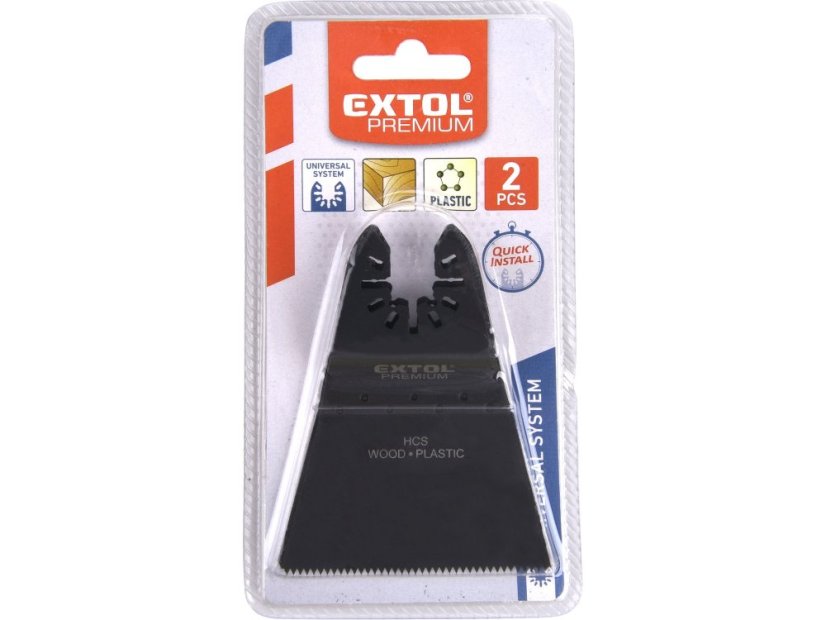 EXTOL PREMIUM 8803853 listy pilové zanořovací na dřevo 2ks, 65mm, 2ks, HCS