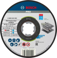 Bosch řezný kotouč 125×1×22,23 mm Standard for Inox 10ks X-LOCK 2608619267