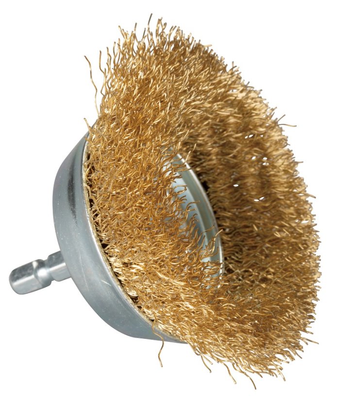 Makita D-73623 miskovitý kartáč potažený mosazí pr. 63 mm Makita D-73623 miskovitý kartáč potažený mosazí pr. 63 mm