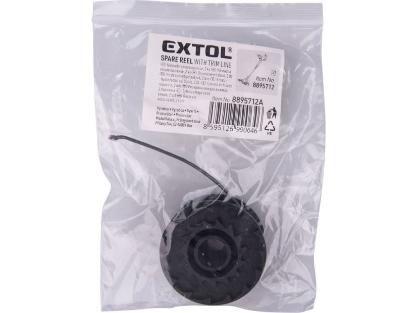 EXTOL PREMIUM 8895712A struna na cívce do strunové sekačky, 2ks