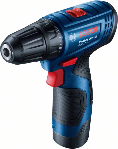 Bosch GSR 120-LI aku vrtací šroubovák 12V 2x2,0Ah + 23dílná sada vrtáků a bitů