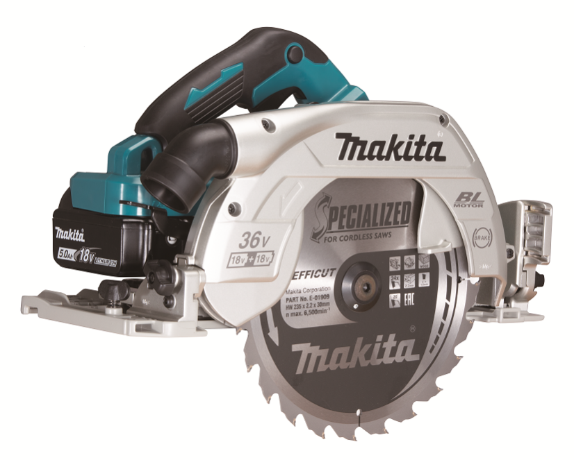 Makita DHS900ZU aku okružní pila s AWS Li-ion 2x18V, bez aku