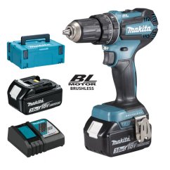 Makita DHP485RFJ aku bezuhlíková příklepová vrtačka Li-ion 18V/3,0 Ah v systaineru