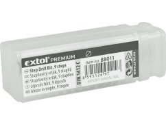 EXTOL PREMIUM vrták stupňovitý, O 4-12mm, HSS