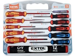 EXTOL PREMIUM 53088 šroubováky kombinovaná sada se zkoušečkou 11ks, CrV