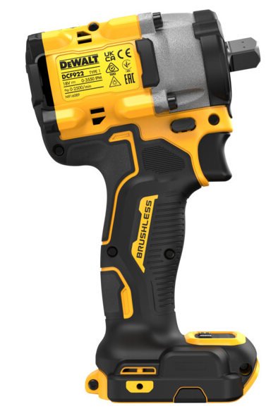 Dewalt DCF922N-XJ 18V rázový utahovák 1/2" s pojistnou kuličkou, bez aku a nabíječky, kroutící moment 406 Nm, v karton