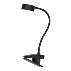 Solight WO3001-B LED stolní nabíjecí lampička, 2W, 210lm, 3CCT, černá, clip