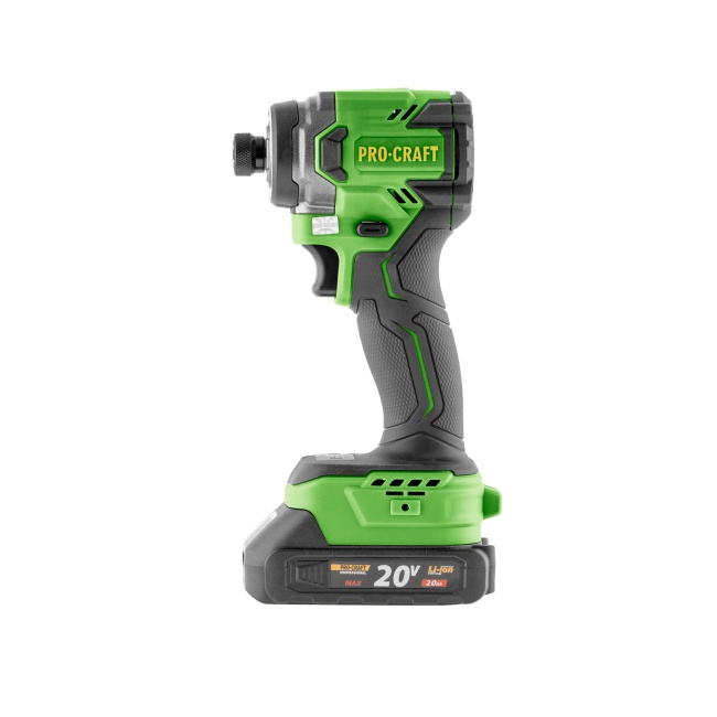 Procraft PS25-1B-C aku rázový utahovák 1/4" Hex 230 Nm 20 V 1x2Ah