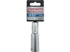 FORTUM 4700518 hlavice nástrčná prodloužená 1/2", 18mm, L 77mm