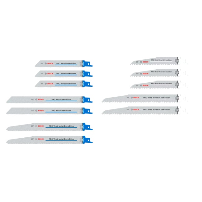 Bosch sada 12 pilových plátků Pro PRO Demolition 2607011821
