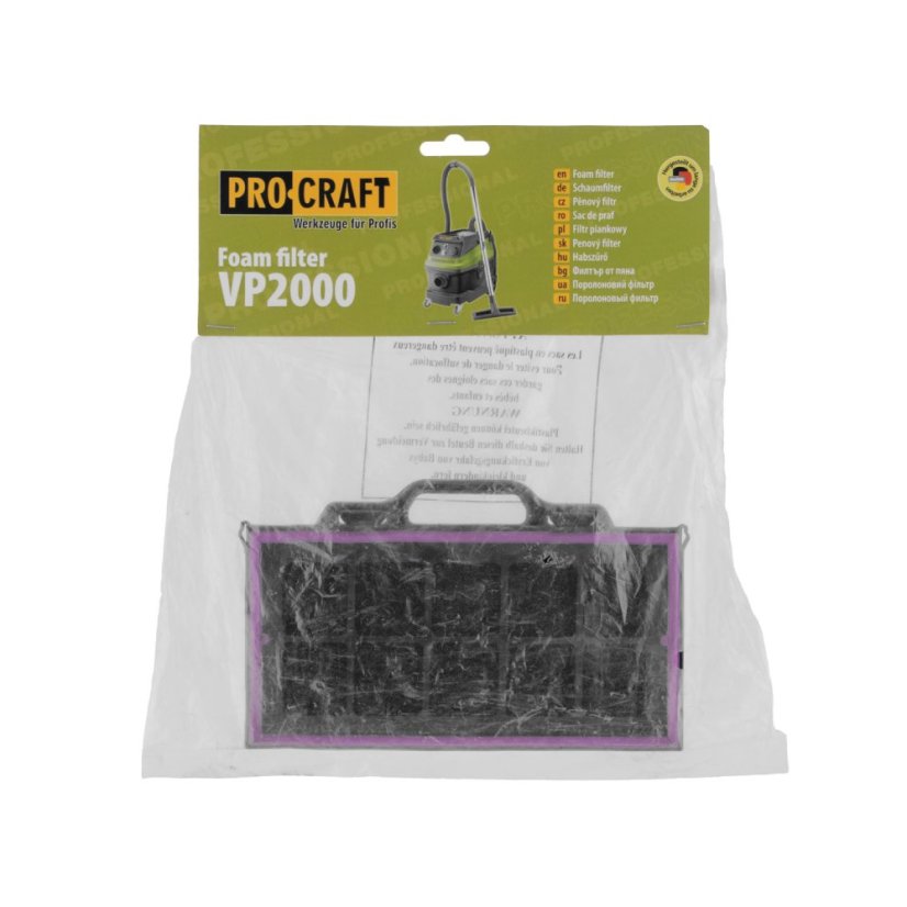 Procraft FPVP2000 pěnový filtr pro průmyslový vysavač Procraft VP2000
