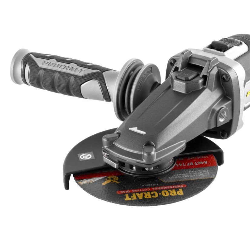 Procraft Industrial AG125Cbb aku úhlová bruska 125mm s plochou hlavou 20 V bez aku