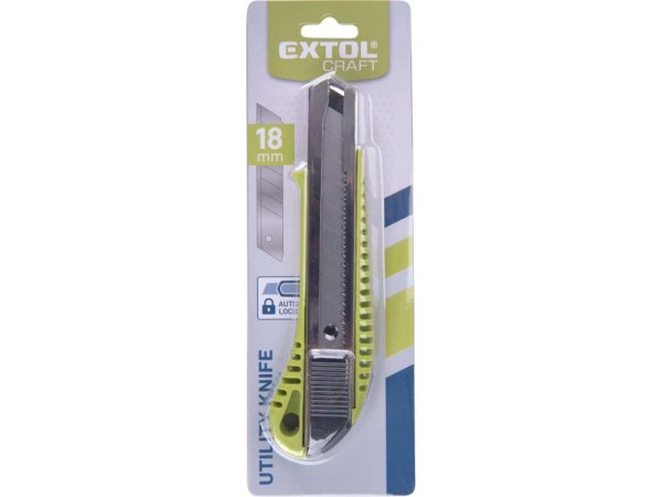 EXTOL CRAFT 955006 nůž ulamovací s kovovou výstuhou, 18mm Auto-lock