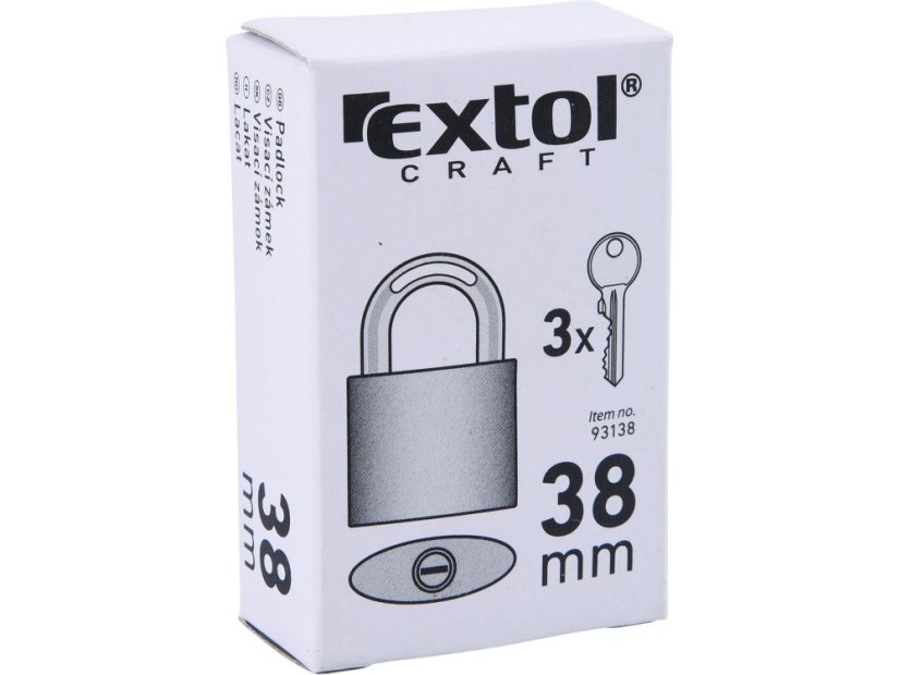 EXTOL CRAFT 93138 zámek visací litinový, 38mm