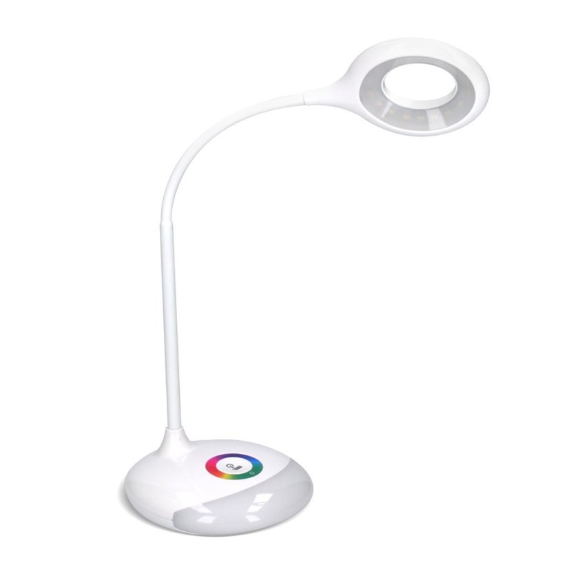 Solight WO44 LED stolní lampička nabíjecí, 5W, RGB podsvícení, stmívatelná, USB napájení