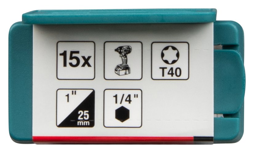 Makita E-25987 torzní bit T40 Impact Premier (C-form) 25mm 15 ks