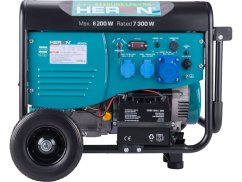 Heron 8896326 elektrocentrála benzínová a plynová (LPG/NG) 17HP/8,2kW, elektrický start, ATS ready, podvozek