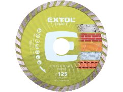 EXTOL CRAFT 108852 kotouč diamantový řezný, turbo - suché i mokré řezání, O 125x22,2x2mm