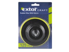 EXTOL CRAFT 108425 nosič brusných výseků, do vrtačky - suchý zip, O 125mm, stopka 8mm