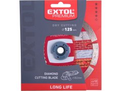 EXTOL PREMIUM 108912 kotouč diamantový řezný, segmentový Long Life - suché řezání, 125x22,2x2mm