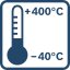 Teplotní rozsah +400 °C až -40 °C.