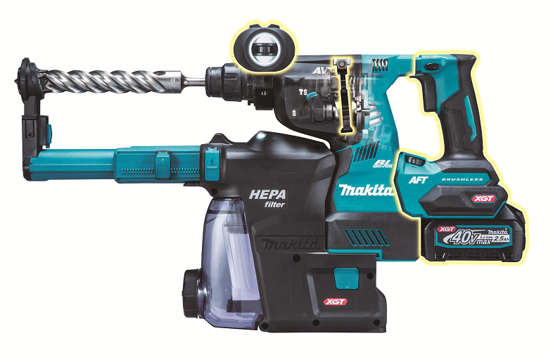 Makita HR002GM202 aku kladivo s výměnným sklíčidlem a AWS Li-ion XGT 40V/4,0Ah