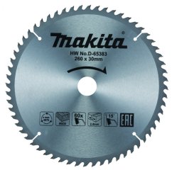 Makita D-65383 pilový kotouč 260x30mm, 60Z